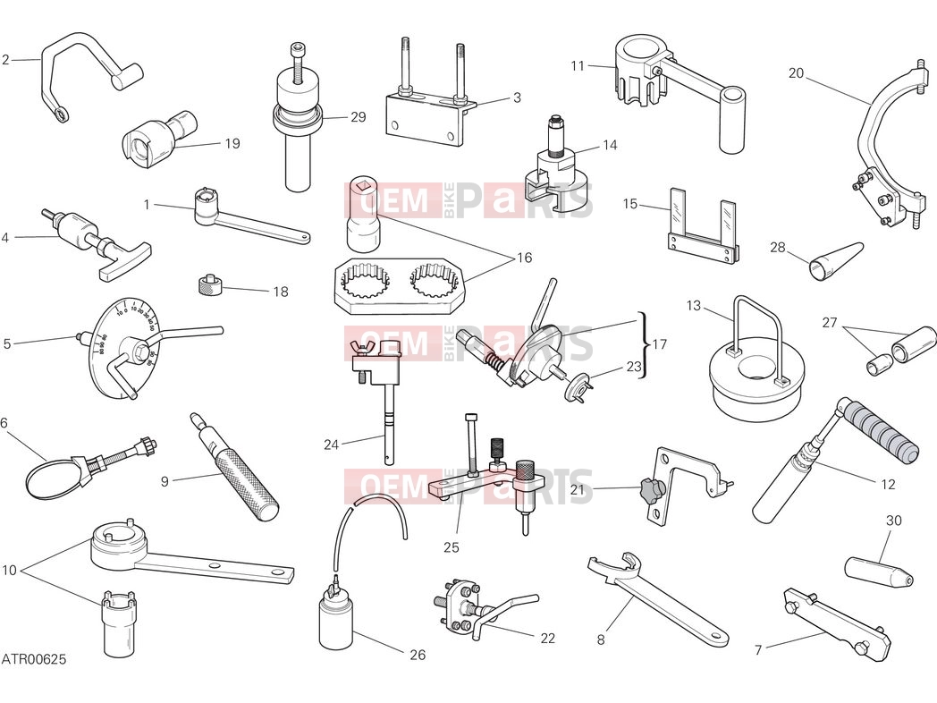 DUCATI 2025 Hypermotard 950 Workshop service tools - engine