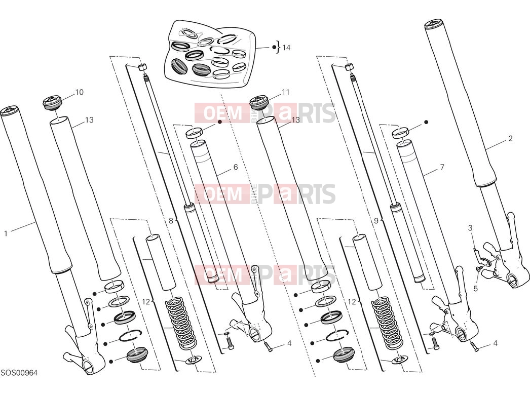 DUCATI 2025 Hypermotard 950 Front fork