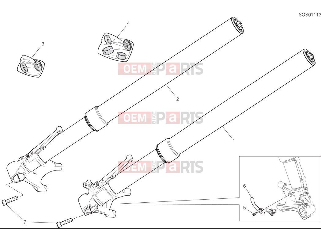 DUCATI 2025 Hypermotard 950 SP Front fork