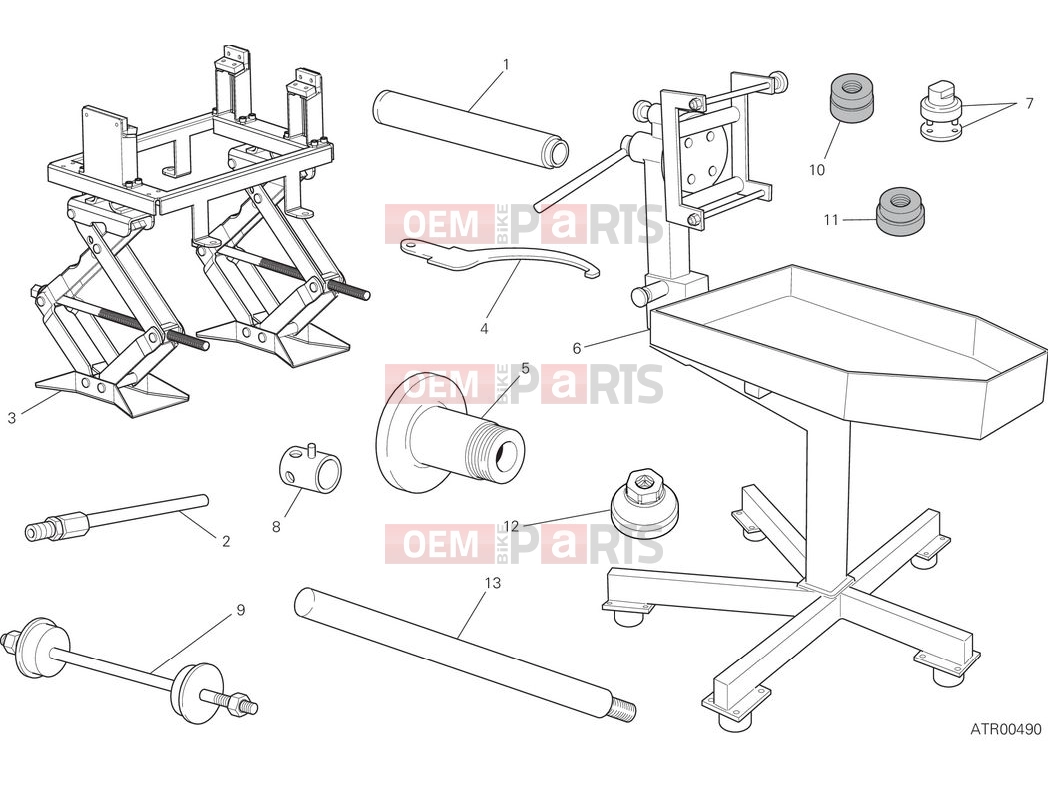 DUCATI 2025 Hypermotard 950 SP Workshop service tools - frame