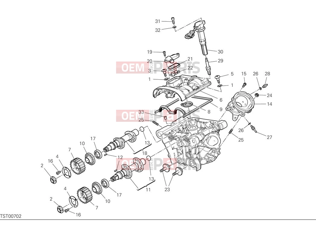 DUCATI 2025 Monster Vertical cylinder head timing