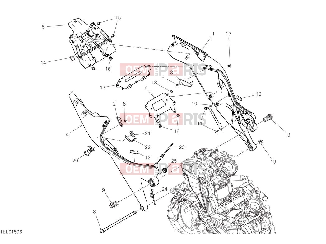 DUCATI 2025 Monster Rear subframe