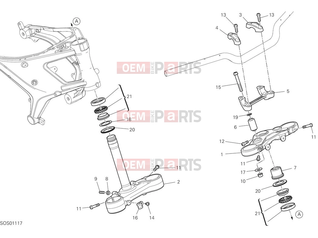 DUCATI 2025 Monster Steering assembly