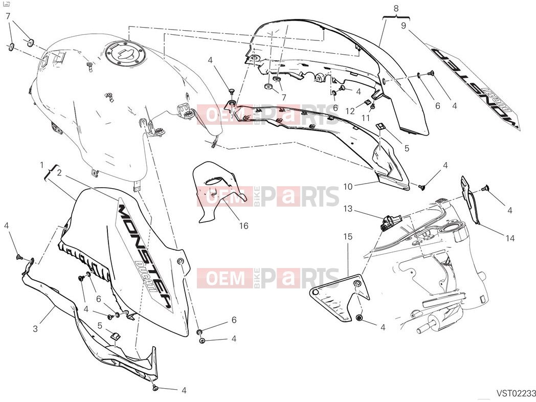 DUCATI 2025 Monster Front fairing