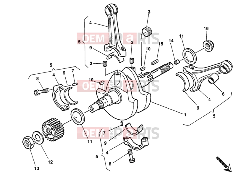 DUCATI 1995 Monster 600 CRANKSHAFT » ENGINE CASE