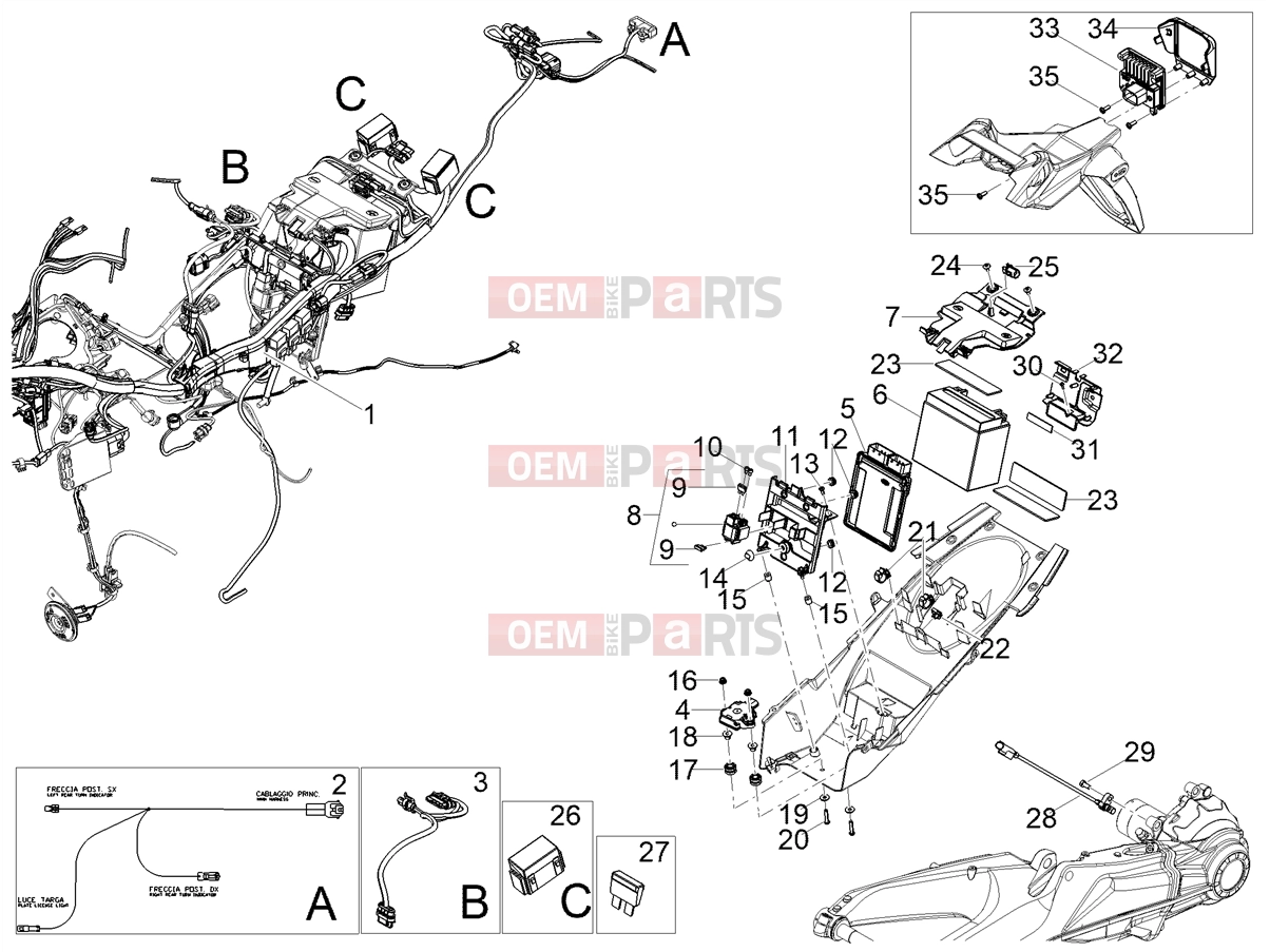 MOTOGUZZI Stelvio PFF Rider Assistance Solution E5+ (APAC) Electrical systems » Rear electrical system