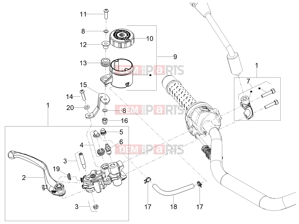 MOTOGUZZI Stelvio E5+ (EU) Braking system » Front master cilinder