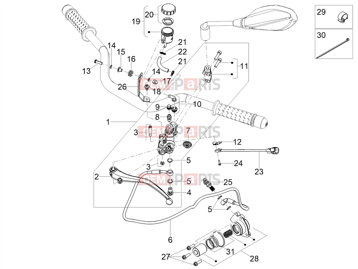 MOTOGUZZI V100 Mandello S E5 (EU) Handlebar - Controls » Clutch control