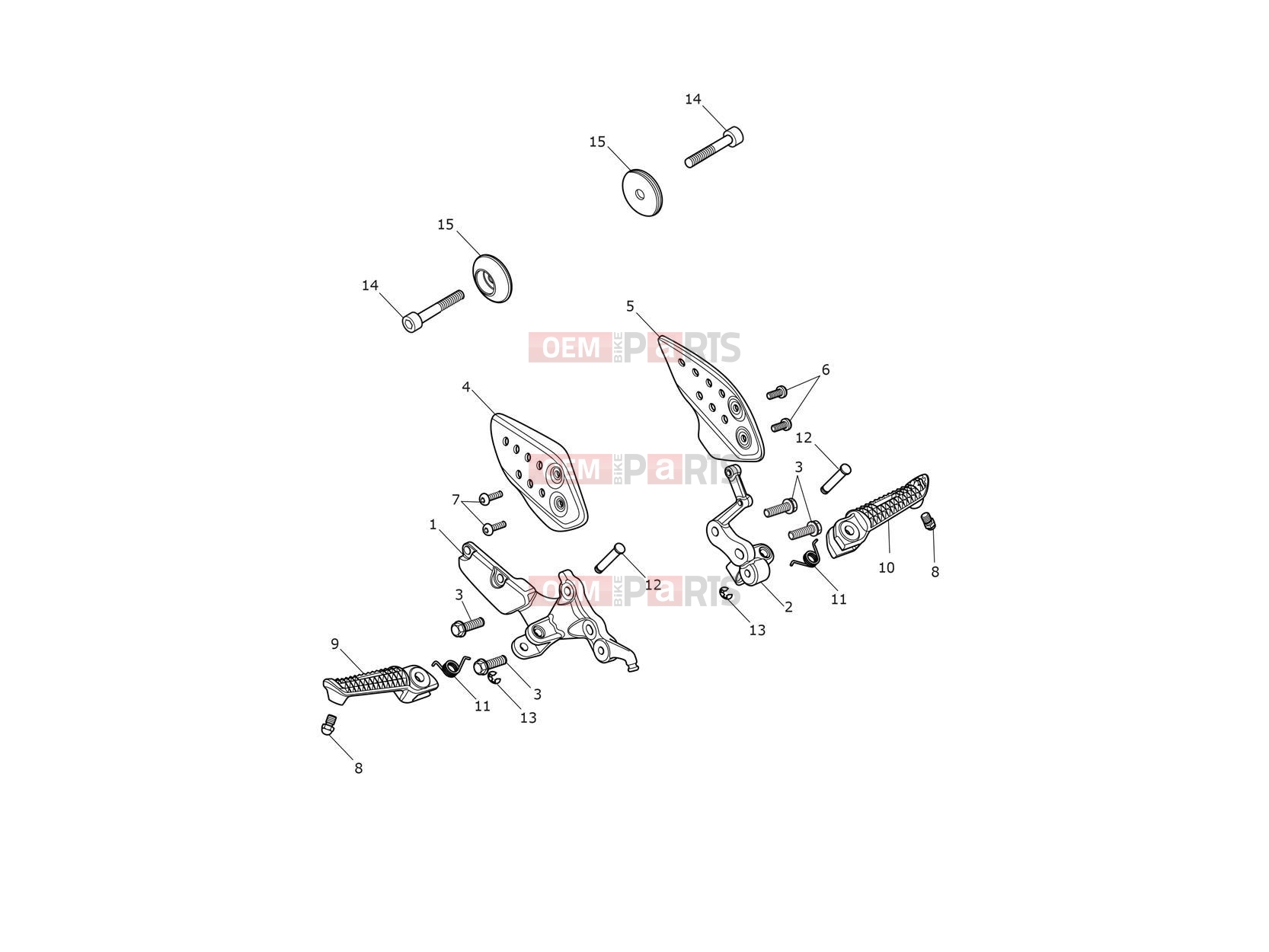 Triumph 2024 Thruxton RS Foot Controls - Single Seat Version