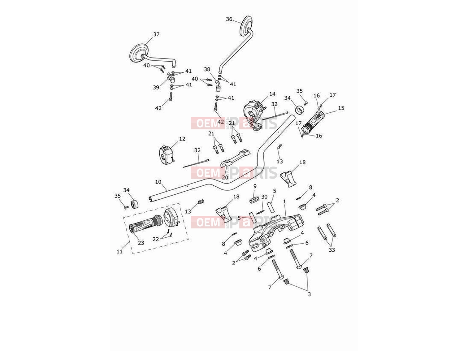 Triumph 2023 Scrambler 1200 XC Handlebars & mirrors