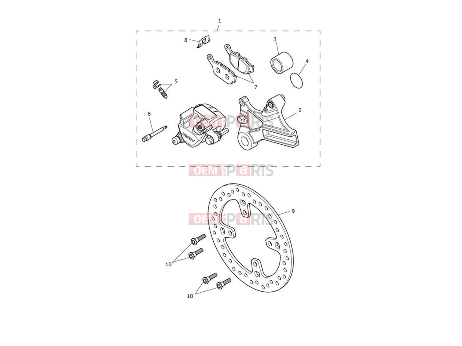 Triumph 2022 Trident 660 Rear Caliper & Disc