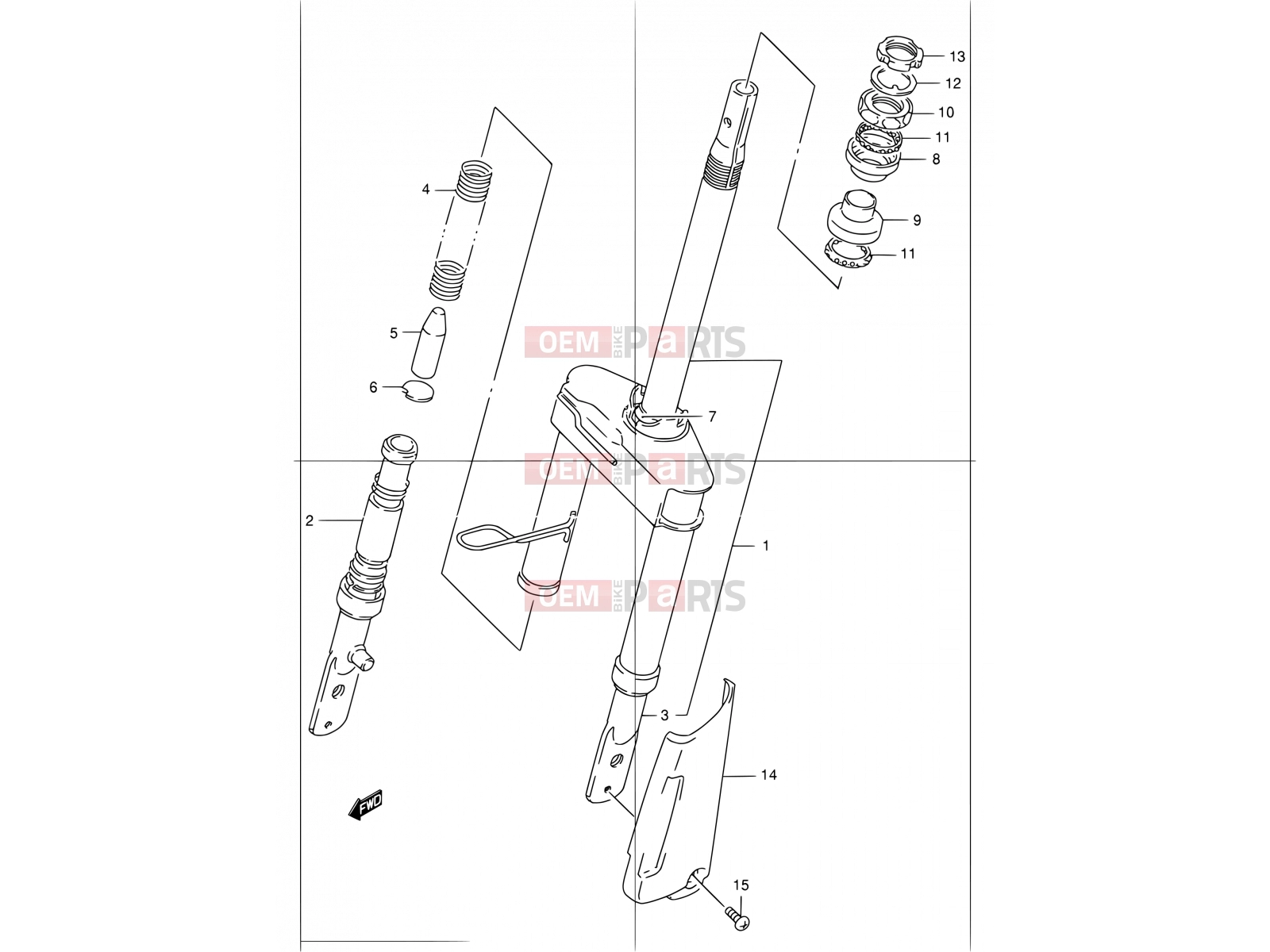 SUZUKI AZ50 X (1999) Lets 37 - FRONT FORK