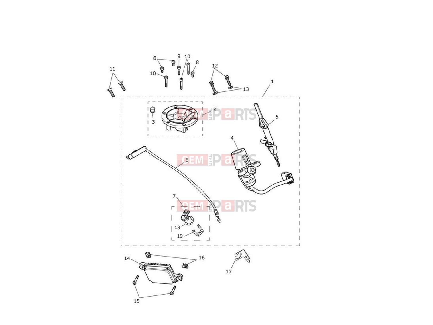 Triumph 2023 Trident 660 Lockset