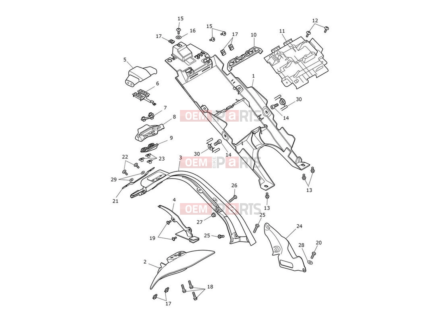 Triumph 2023 Trident 660 Rear Mudguard