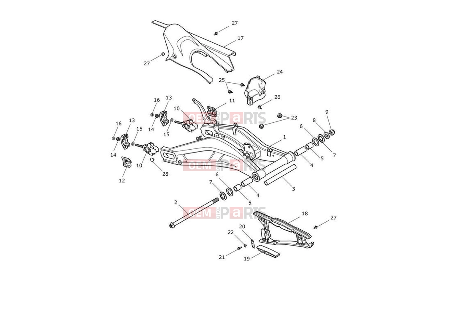 Triumph 2023 Trident 660 Swingarm Assembly
