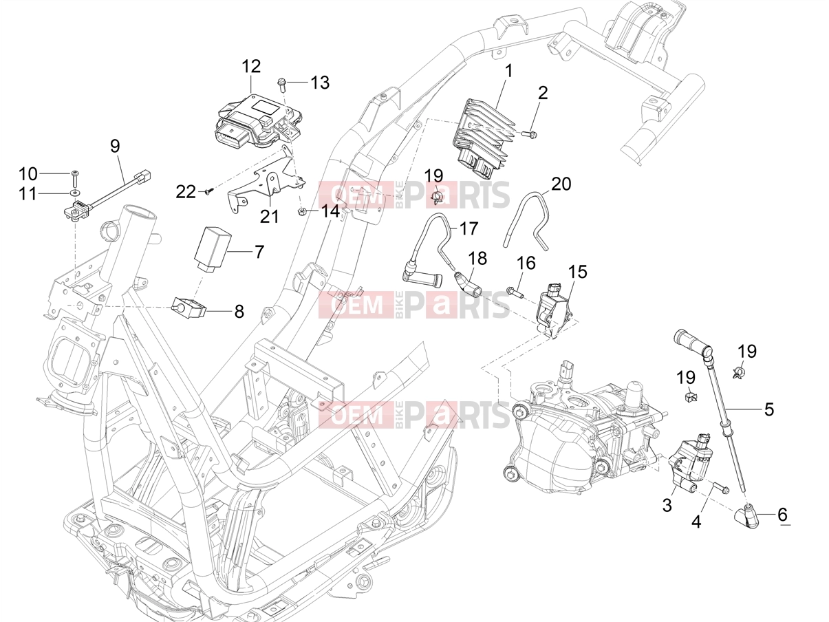 Vue éclatée de 10 pc - B016777 - Vis