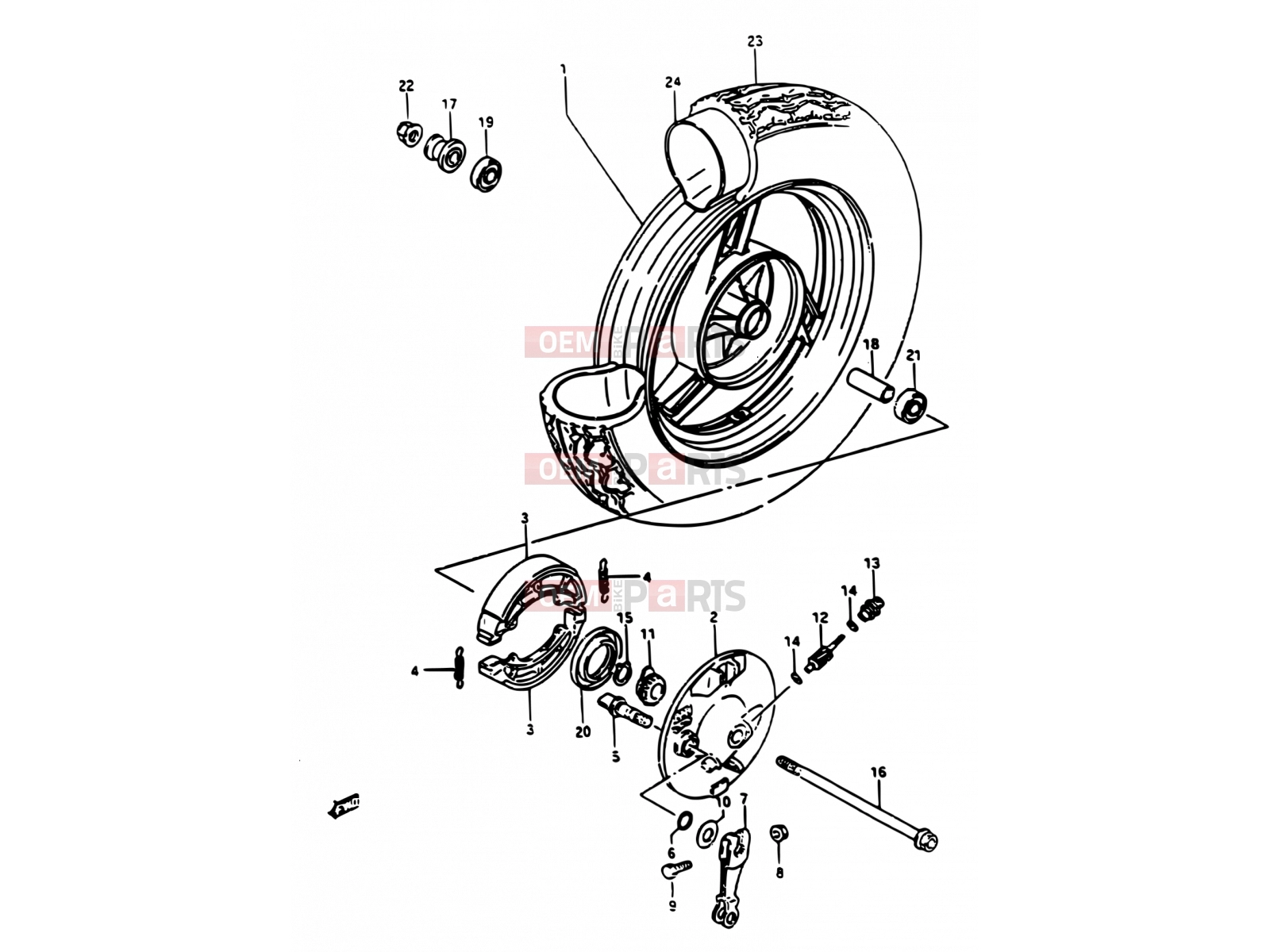 SUZUKI CP50CHF M (1991) 32 - FRONT WHEEL