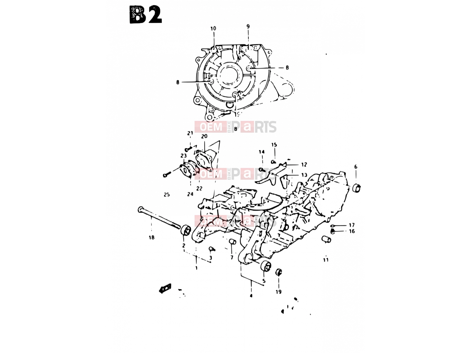 SUZUKI CS50 / CS50D / CS50G D (1983) 2 - CRANKCASE