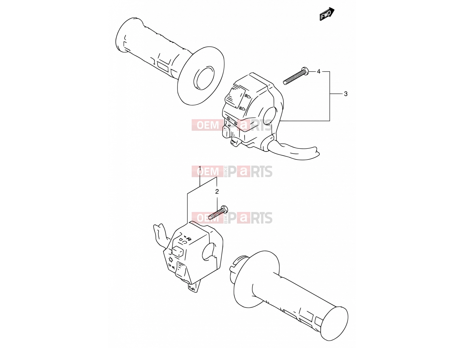 SUZUKI DF125E X (1999) 25 - HANDLE SWITCH