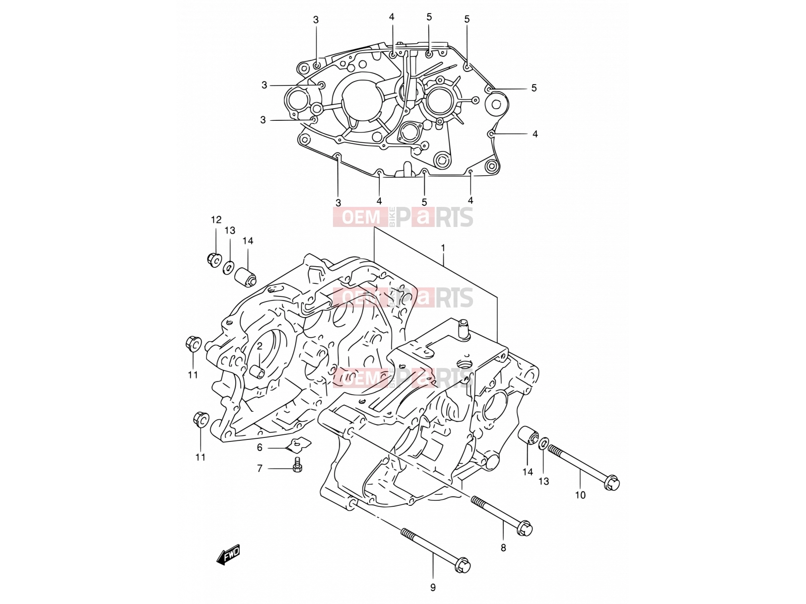 SUZUKI DF125E Y (2000) 3 - CRANKCASE