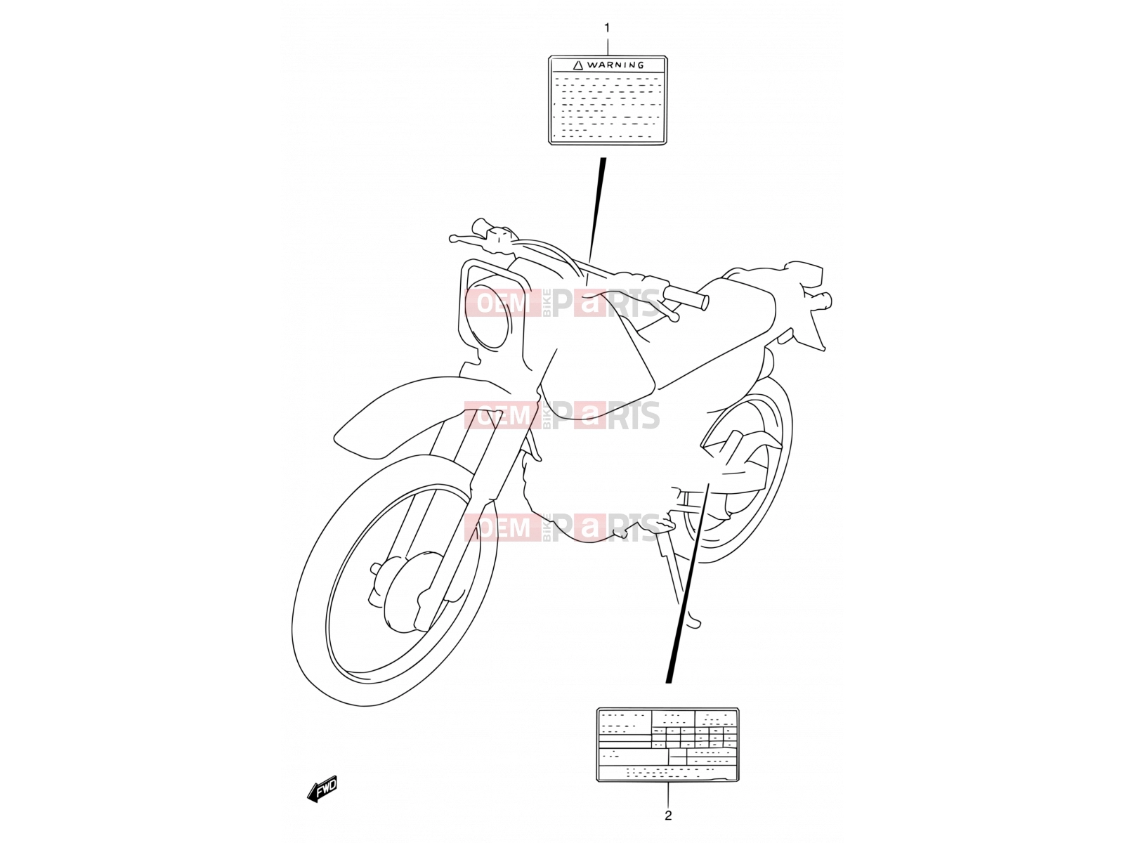 SUZUKI DF125E Y (2000) 38 - LABEL