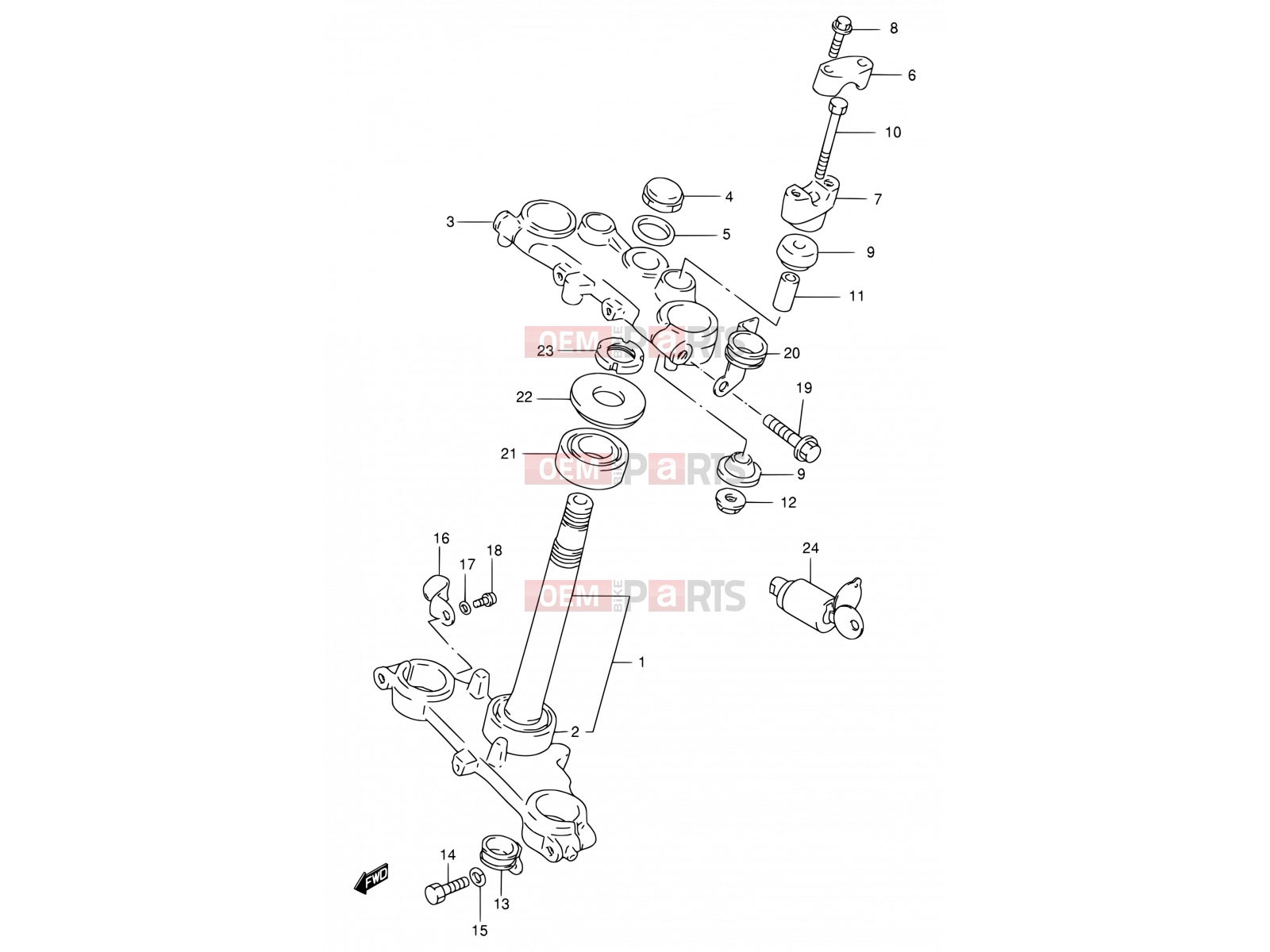 SUZUKI DF125E Y (2000) 41 - STEERING STEM