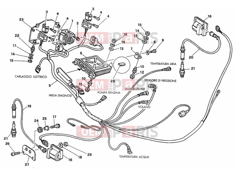 DUCATI 1995 Superbike 888 ENGINE CONTROL UNIT » HANDLE BAR
