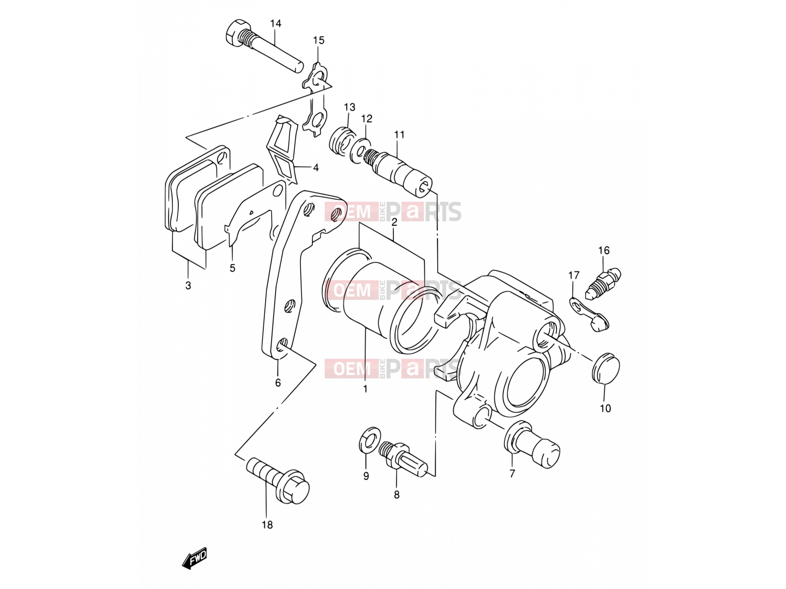 SUZUKI DF200E T (1996) 44 - FRONT CALIPER