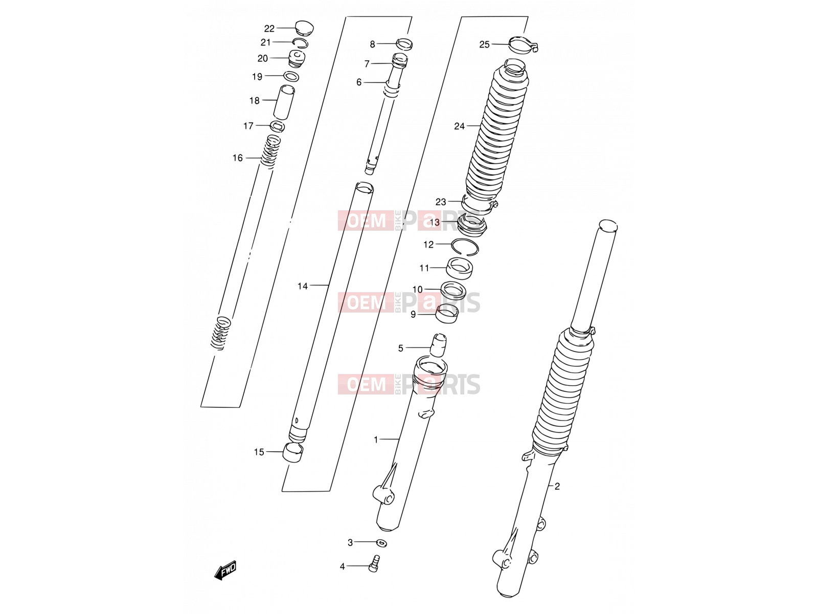 SUZUKI DF200E W (1998) 41 - FRONT DAMPER