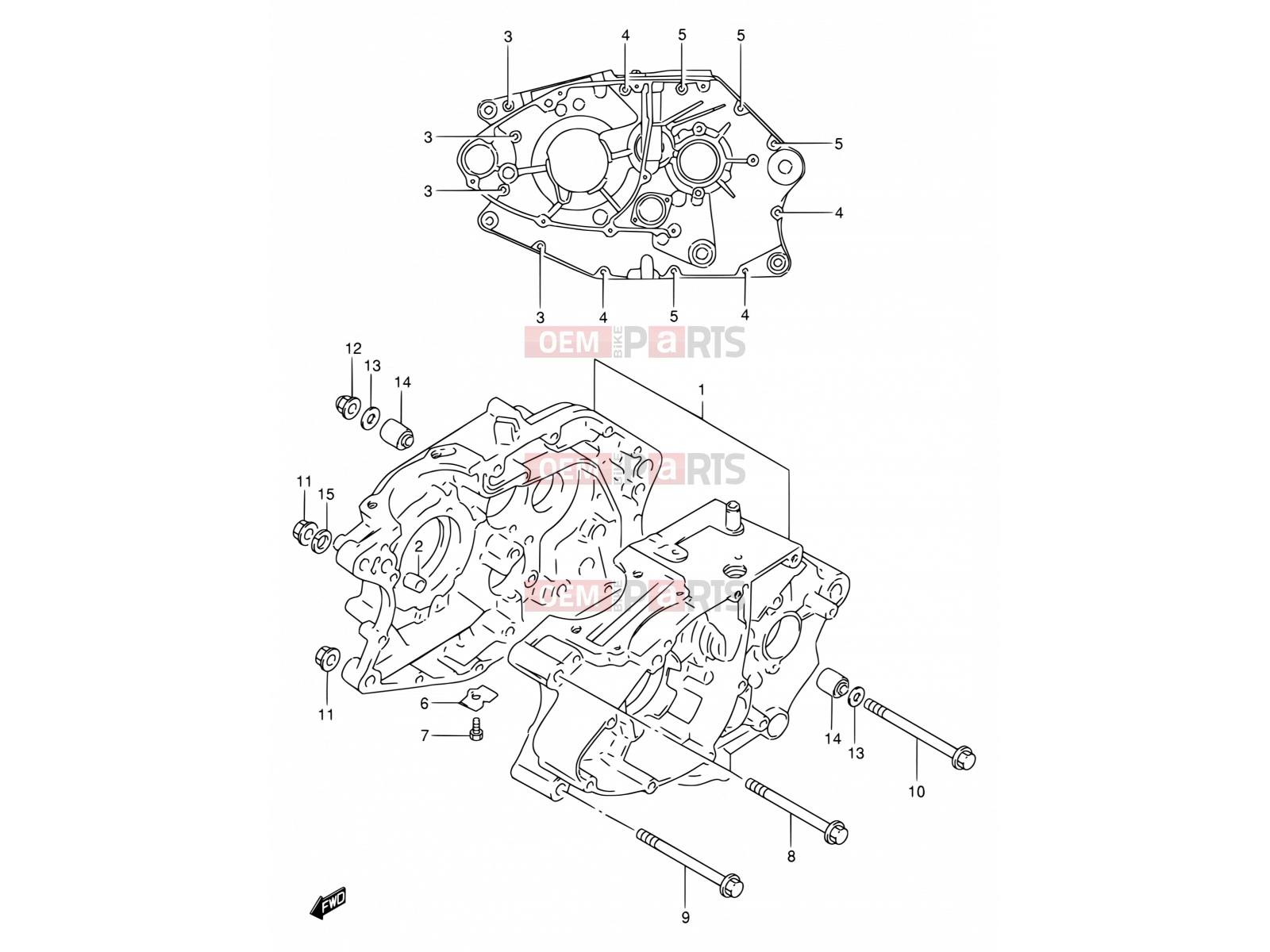 SUZUKI DF200E X (1999) 3 - CRANKCASE