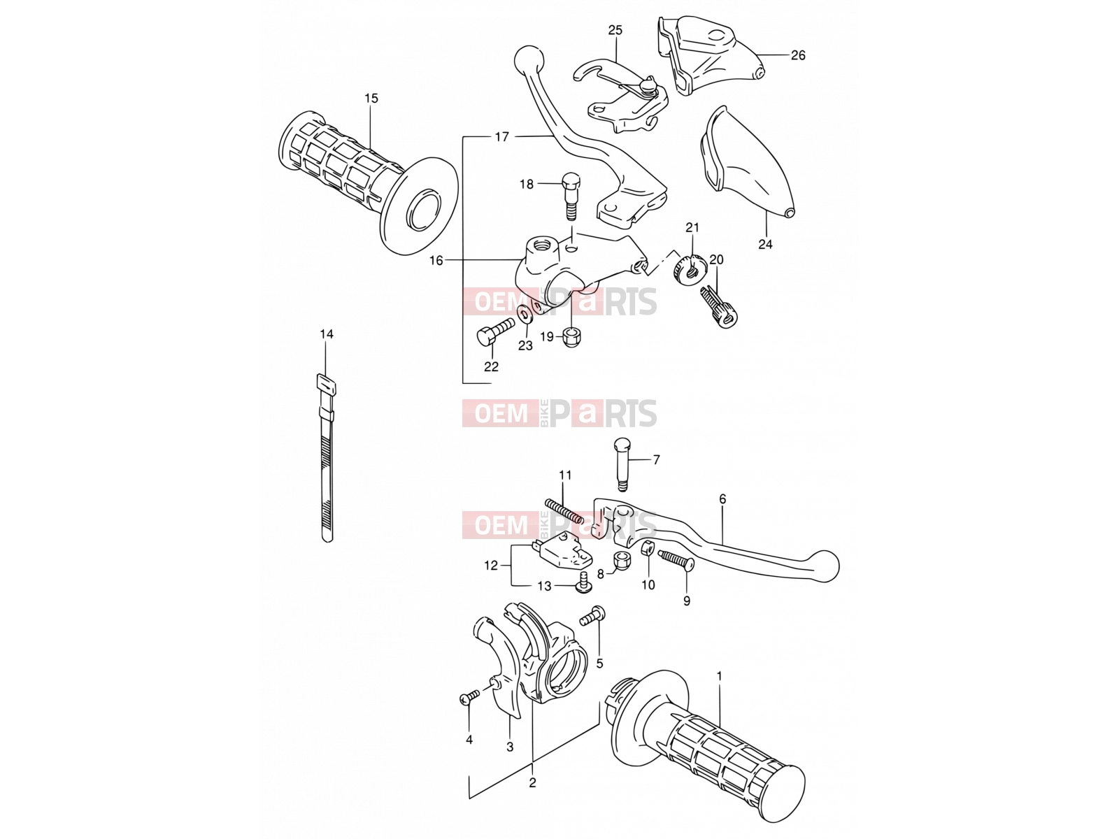 SUZUKI DF200E X (1999) 37 - HANDLE LEVER