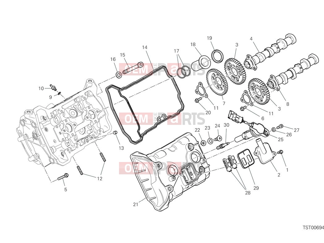 DUCATI 2025 Multistrada V4 Pikes Peak Front head timing system