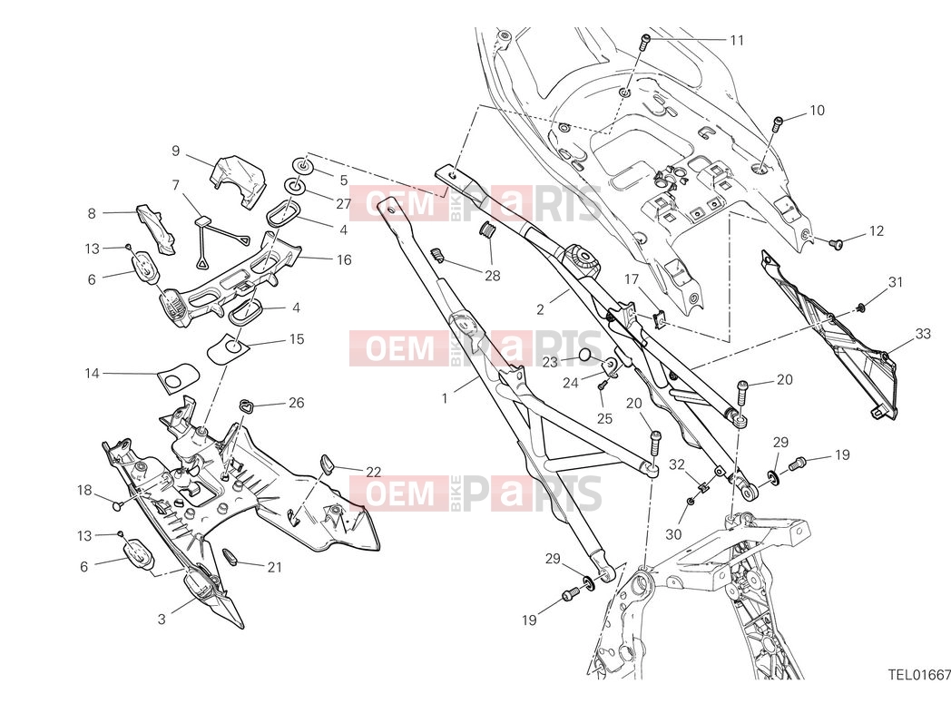 DUCATI 2025 Multistrada V4 RS Rear subframe
