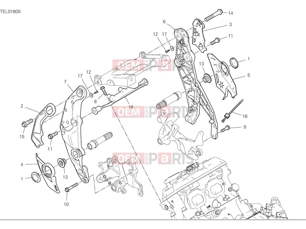 DUCATI 2025 Multistrada V4 RS Frame plate unit