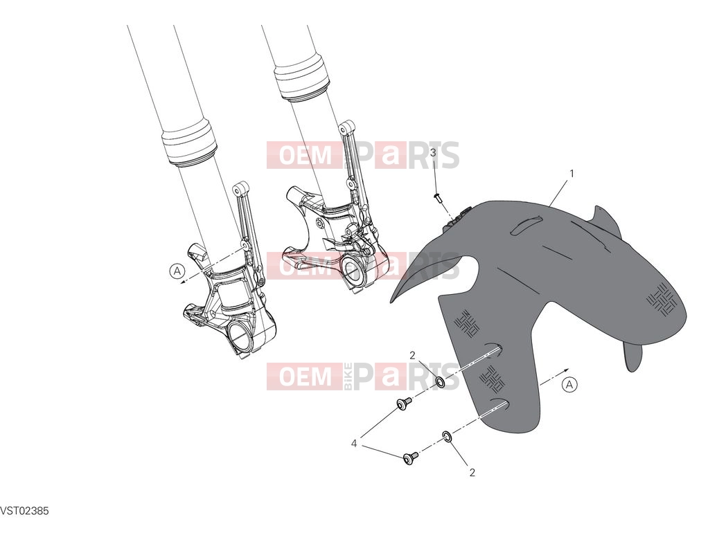 DUCATI 2025 Multistrada V4 RS Front mudguard