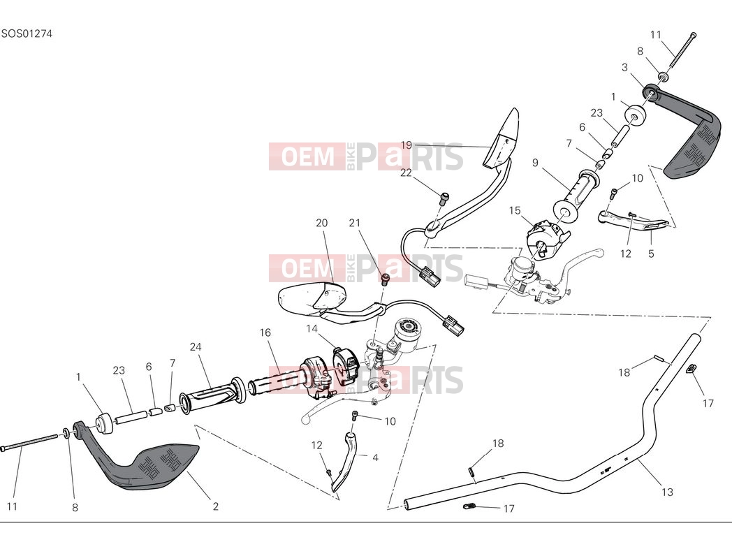 DUCATI 2025 Multistrada V4 RS Handlebar & controls