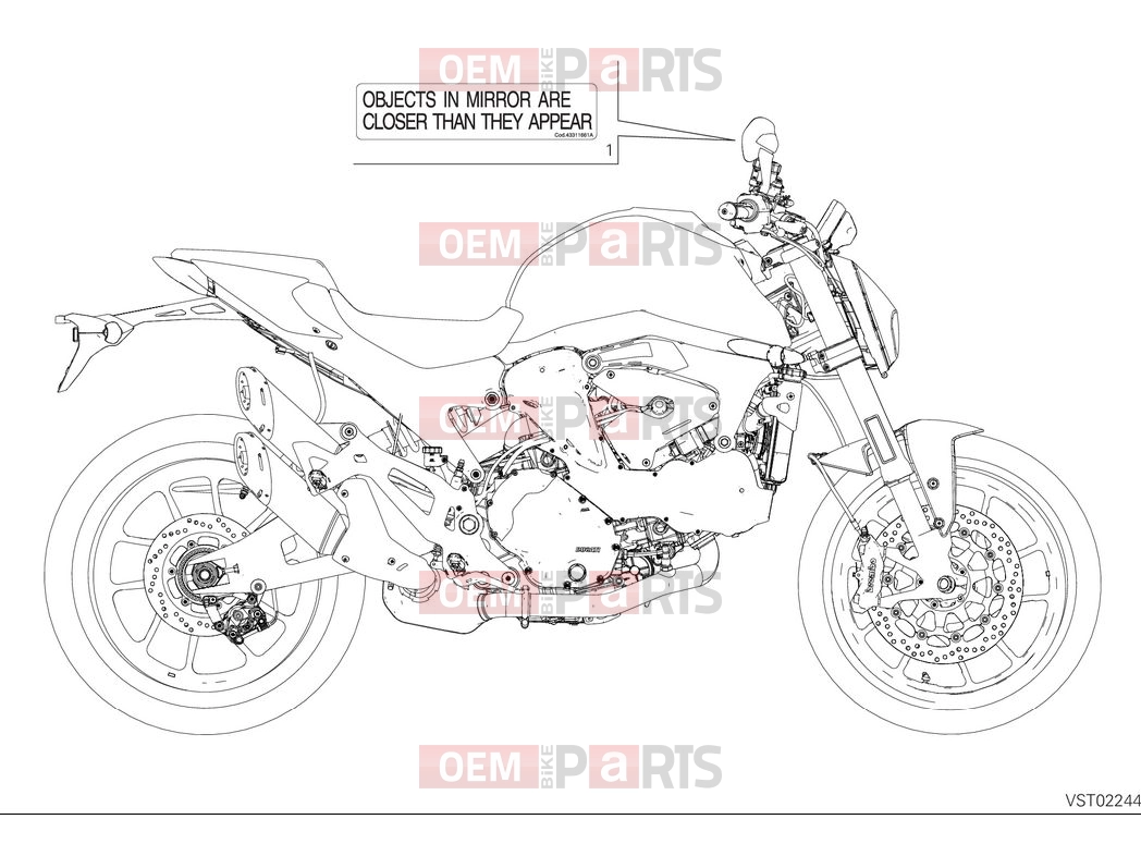 DUCATI 2025 Monster Plus Positioning plates