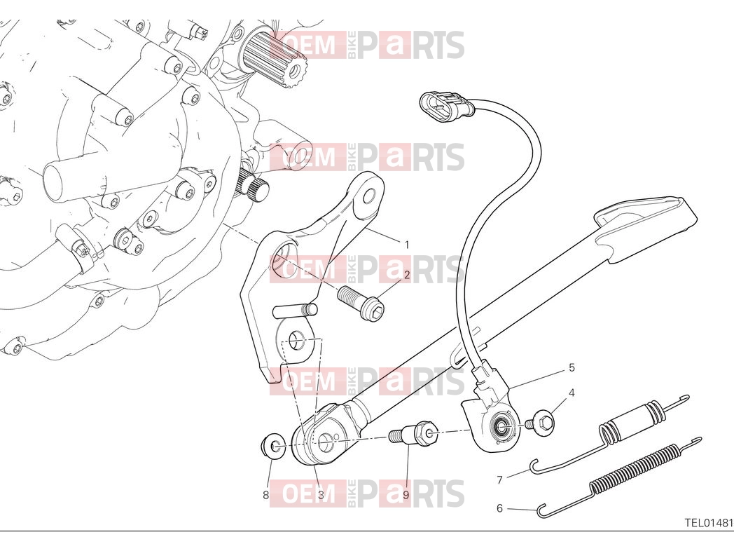 DUCATI 2025 Monster Plus Side stand