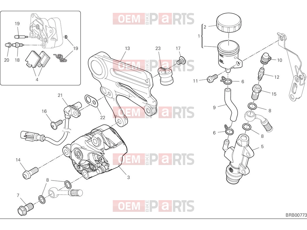 DUCATI 2025 Monster Plus Rear brake system