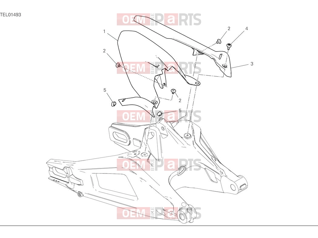 DUCATI 2025 Monster Plus Rear mudguard