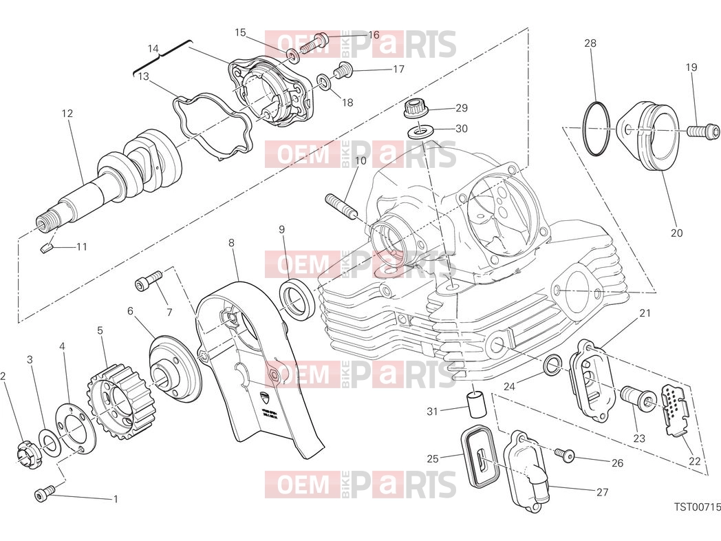 DUCATI 2025 Scrambler Icon Vertical head timing system