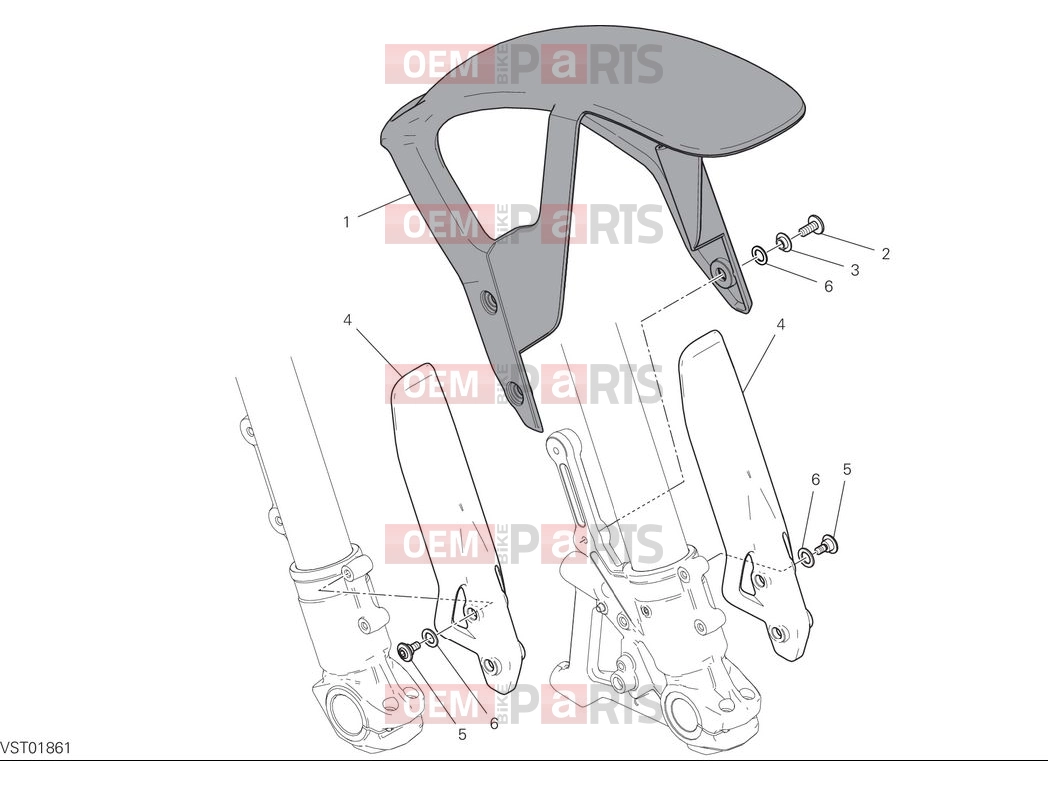 DUCATI 2025 Scrambler Icon Dark Front mudguard