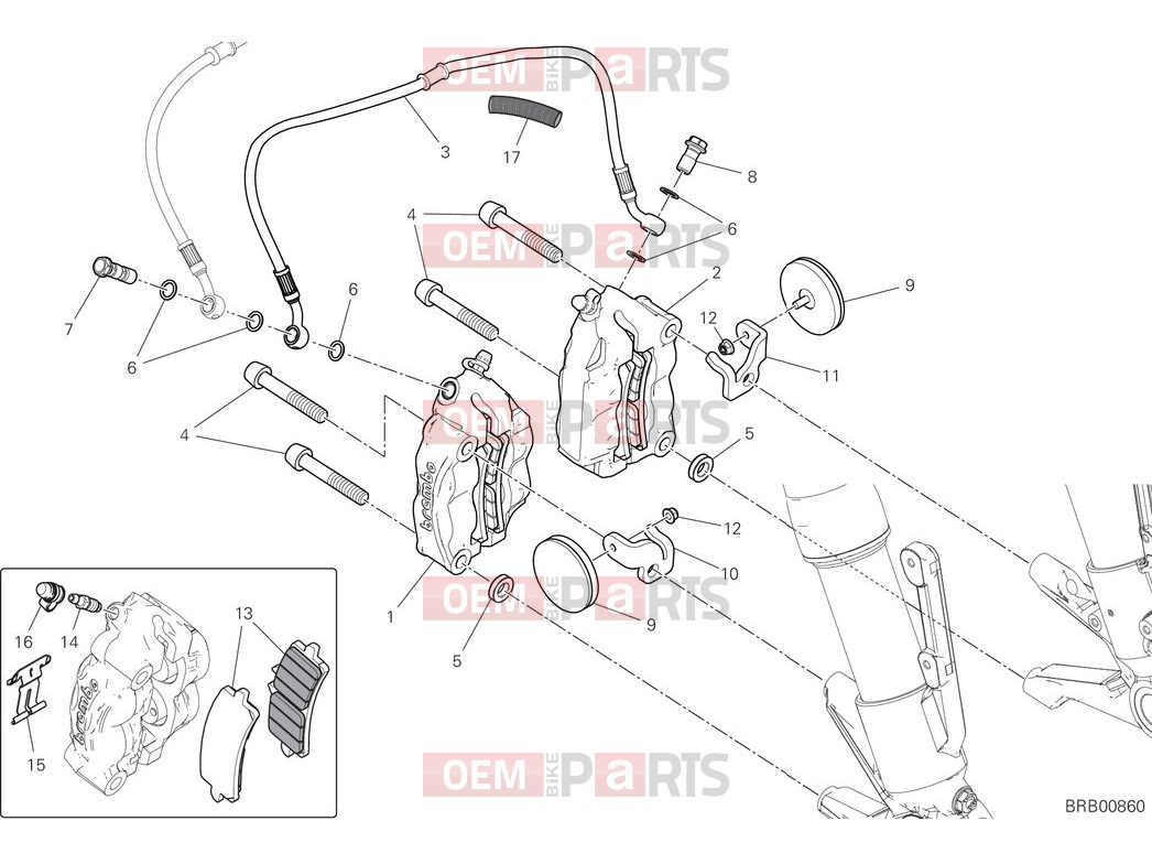 DUCATI 2025 Diavel V4 Front brake system