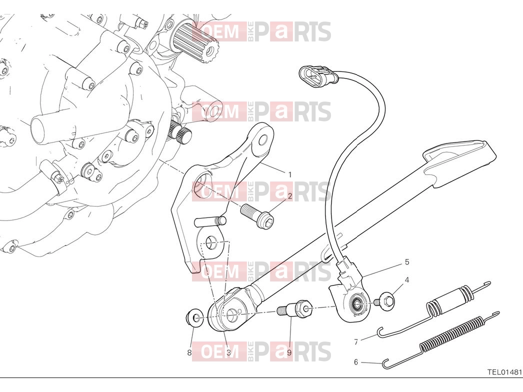 DUCATI 2025 Monster SP Side stand