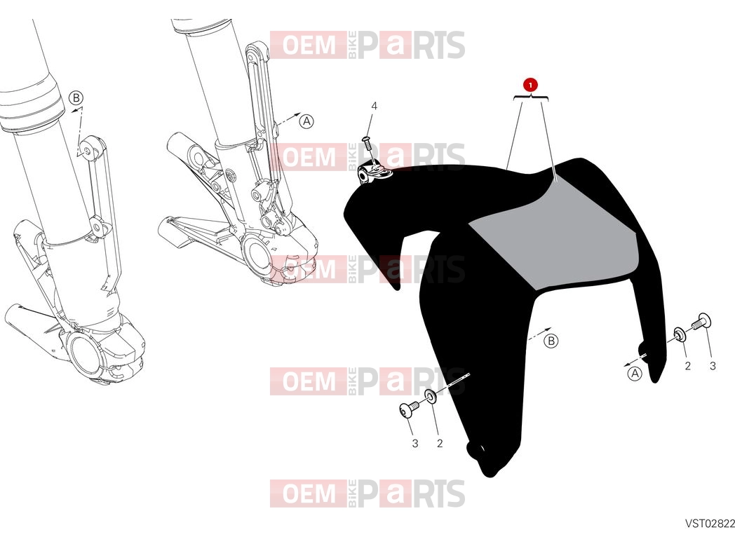 DUCATI 2025 Monster SP Front mudguard