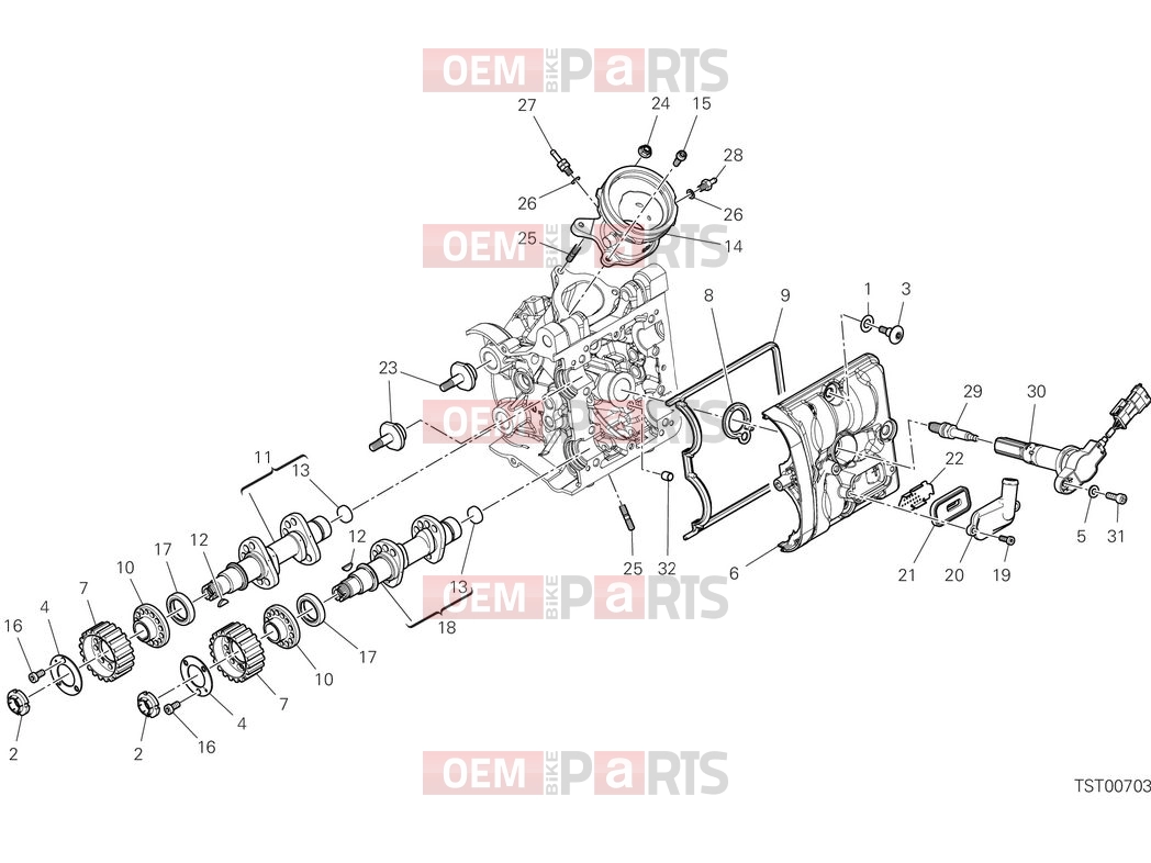 DUCATI 2025 Monster Senna Horizontal head timing system