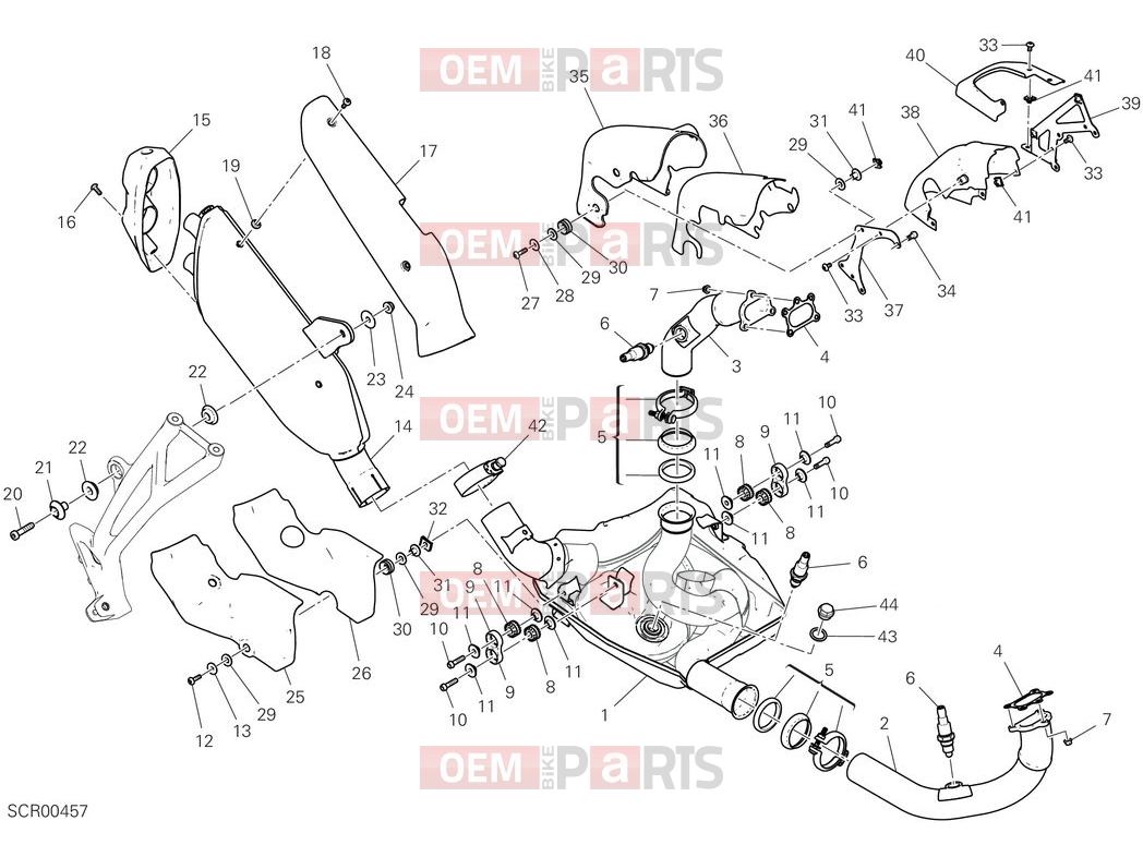 DUCATI 2025 Multistrada V2 Exhaust system