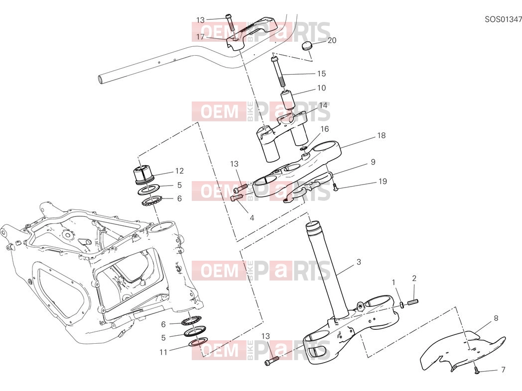 DUCATI 2025 Multistrada V2 Steering head