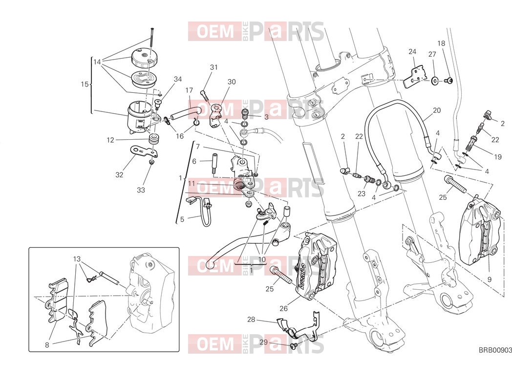 DUCATI 2025 Multistrada V2 Front brake system