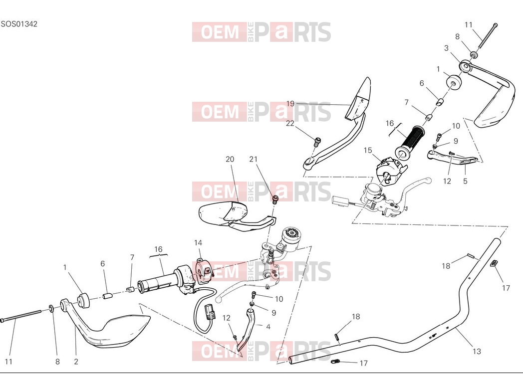 DUCATI 2025 Multistrada V2 Handlebar